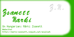 zsanett marki business card